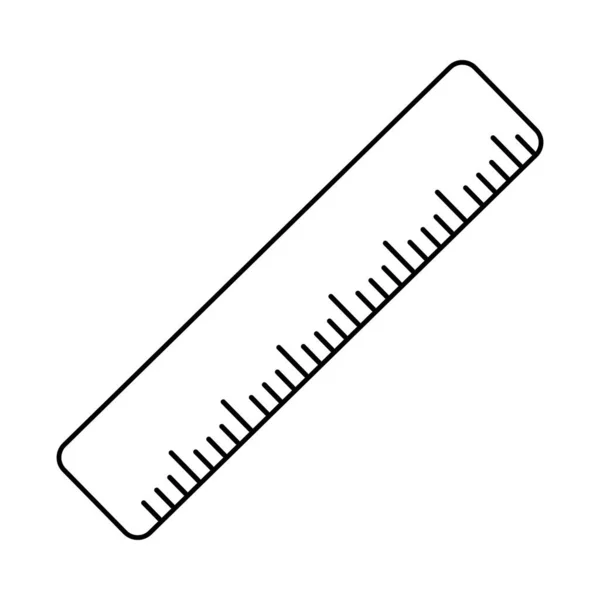 Regola scuola fornitura icona isolata — Vettoriale Stock