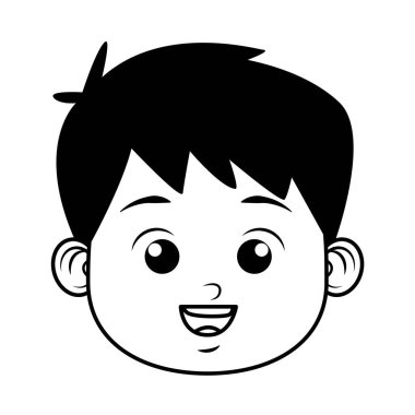 Sevimli küçük çocuk öğrenci karakter çizgisi tarzı