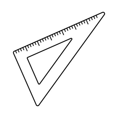 üçgen kuralı okul arzı ikonu izole edilmiş