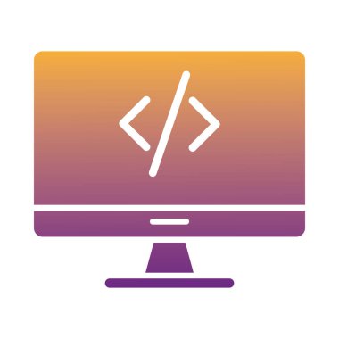 masaüstü bilgisayar monitörü kod bozan biçim simgesi