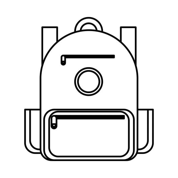 Schoolbag supply accessory isolated icon — Stock Vector