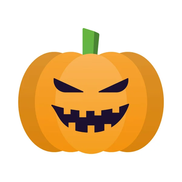 Halloween tök arc lapos stílus — Stock Vector