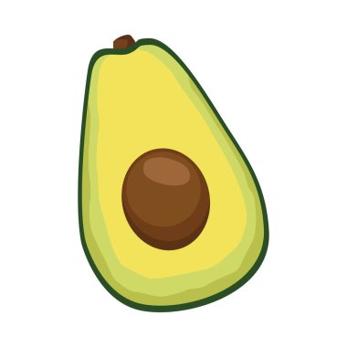 avokado taze sebze izole ikonu