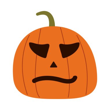 Düz yüzlü Cadılar Bayramı balkabağı