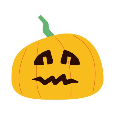 Düz yüzlü Cadılar Bayramı balkabağı