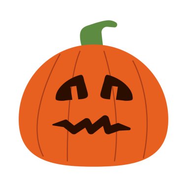 Düz yüzlü Cadılar Bayramı balkabağı