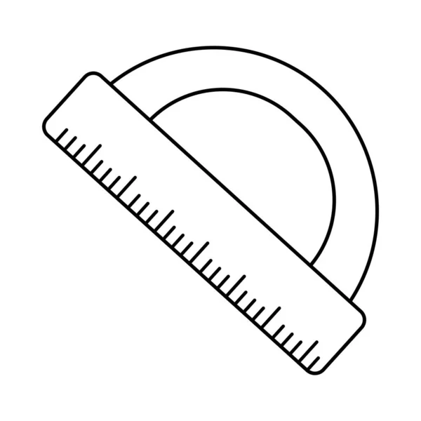 Angles règle école approvisionnement isolé icône — Image vectorielle