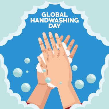 Eller ve köpükle küresel temizlik günü kampanyası