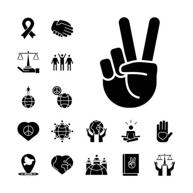 25 kişilik insan hakları silueti biçimi simgesi