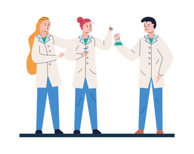 Tıp çalışanları karakterleri avatarlar