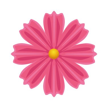 Güzel pembe çiçek bahçesi doğa ikonu