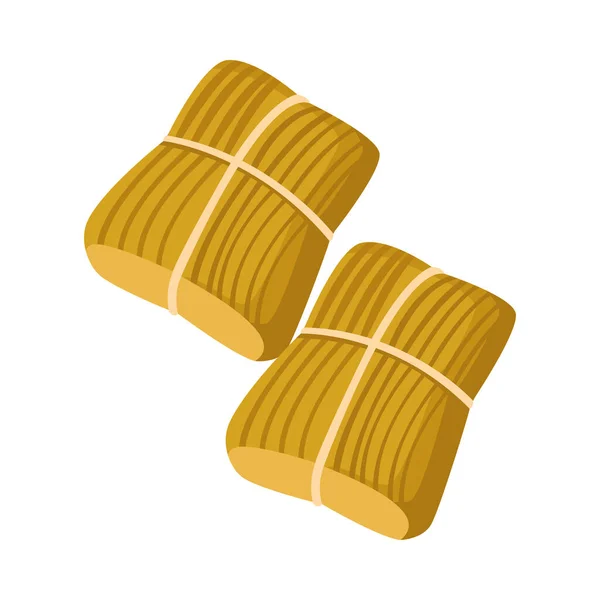 Tamales mexicanos delicioso icono de la comida — Vector de stock