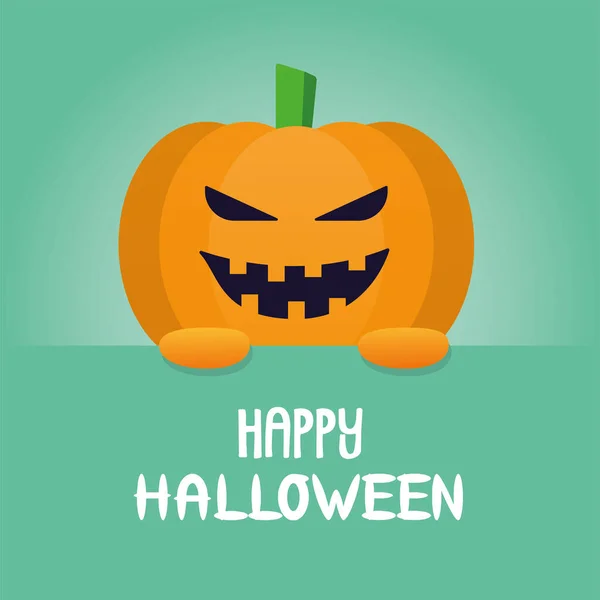 Halloween dýně s nápisem plakát — Stockový vektor