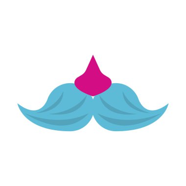 Meksika bıyığı aksesuar düz stil simgesi