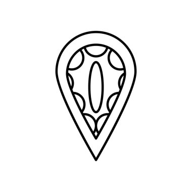 Yaprak dia de los muertos dekorasyon çizgisi simgesi