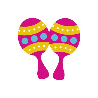 Marakas Meksika kültürü düz biçim simgesi