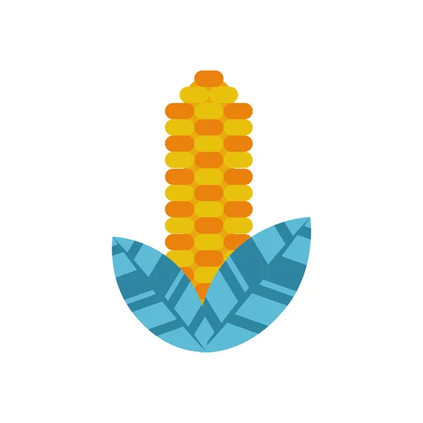 Corn cob nature flat style icon — Stock Vector