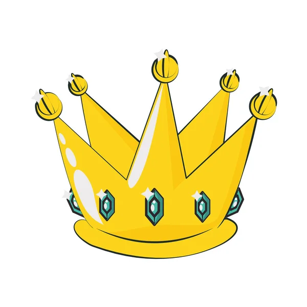 Regina corona icona in stile pop art — Vettoriale Stock