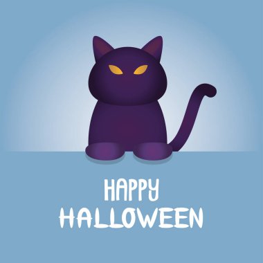 Kara cadılar bayramı kedisi ve harfleri