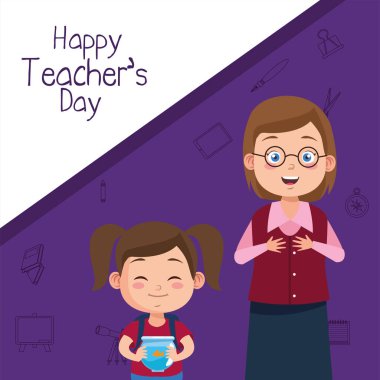 Akvaryum karakteri olan sevimli küçük kız öğrenci.