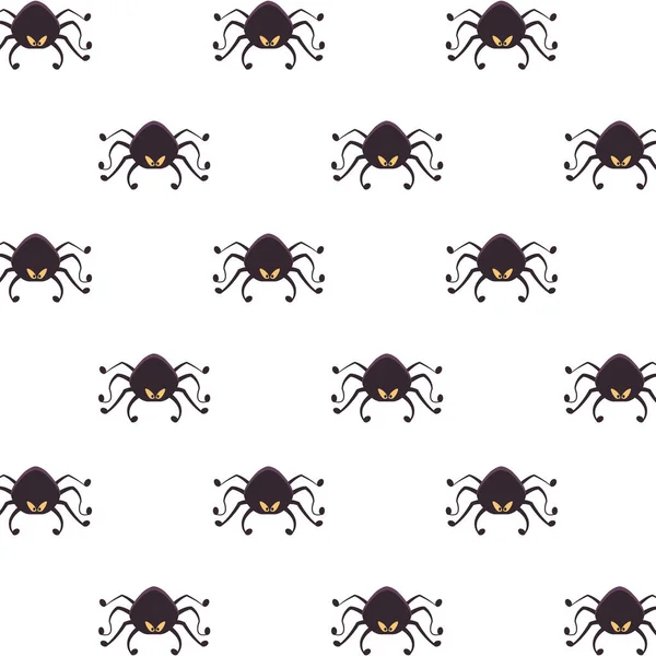 Halloween spindlar djur mönster bakgrund — Stock vektor