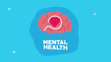 Zihinsel sağlık animasyonu ve beyinde kalp