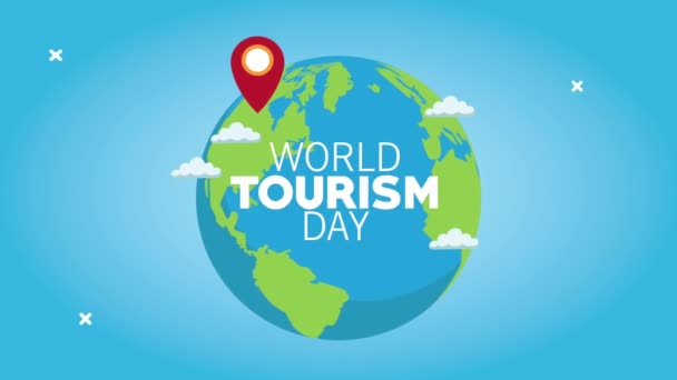 세계 관광의 날, 세계의 행성과 핀 위치에 관한 글쓰기 — 비디오