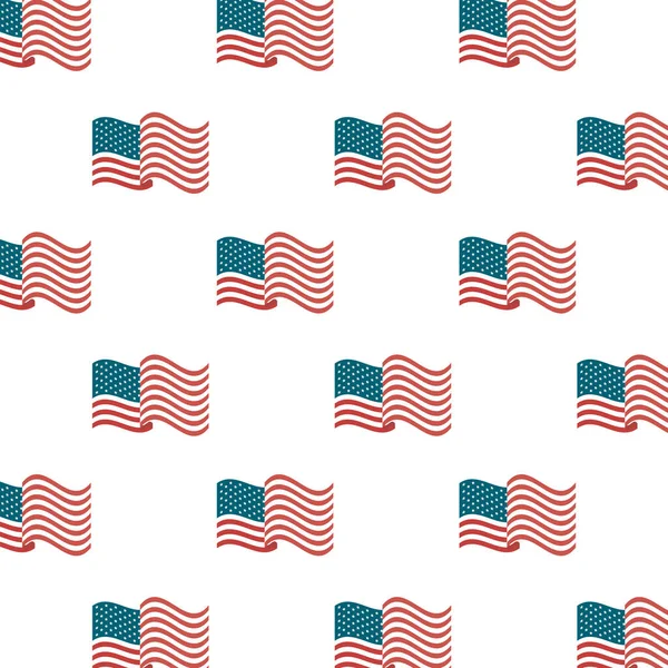 United States of america flags pattern — стоковый вектор