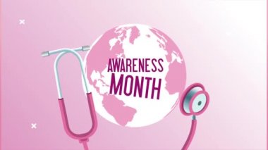 Stetoskop ve Dünya Gezegeni animasyonu