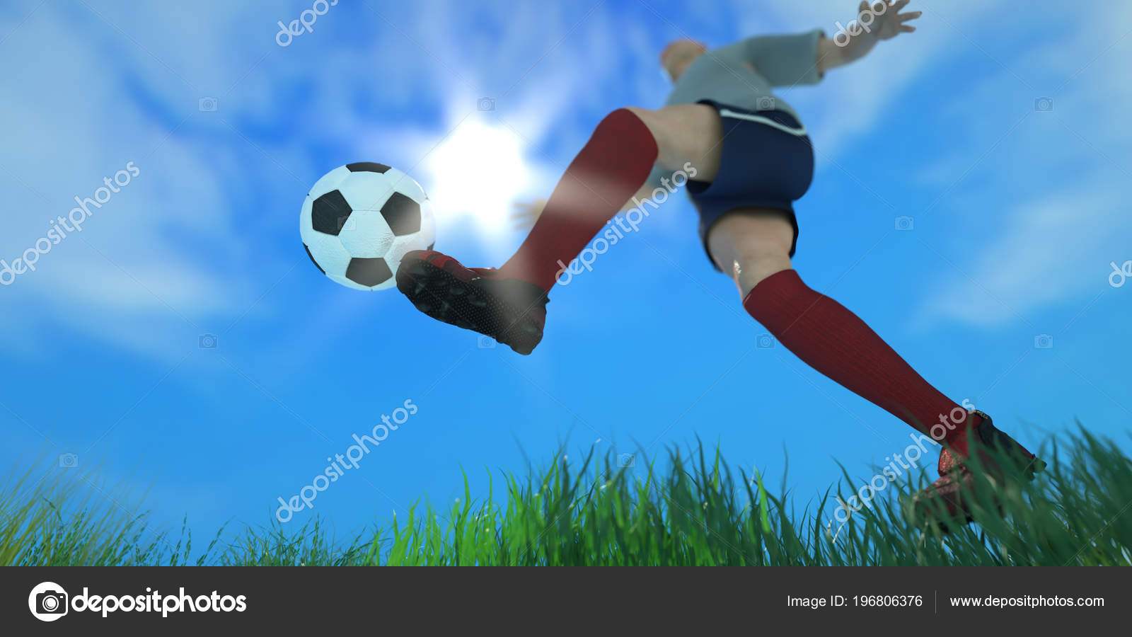 Futebol na televisão 3d ilustração stock. Ilustração de direto