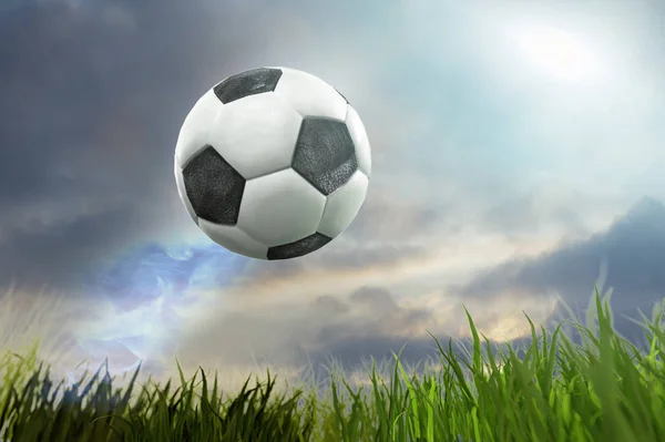 3D Illustration of a Soccer ball in arena Soccer concept