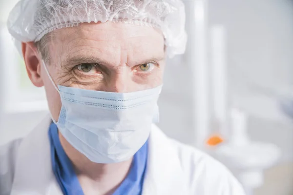 Doctor Medische Masker Close Mannelijke — Stockfoto