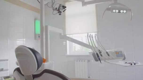 Білий Стоматолог Офісний Фон — стокове відео