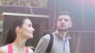 koşucu sokak, sağlıklı yaşam konsepti üzerinde genç çift
