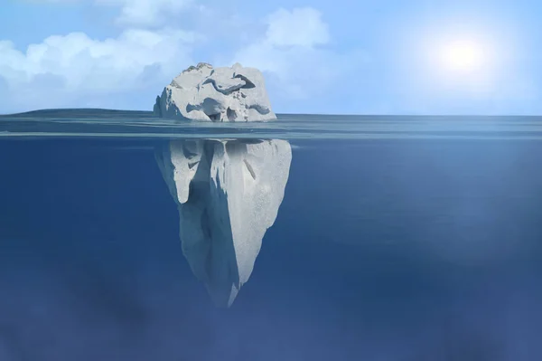 Illustration Iceberg Sous Eau — Photo