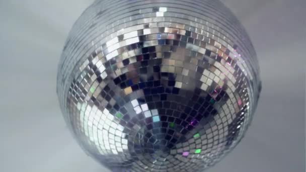 Glittrande Discokula Spinning — Stockvideo