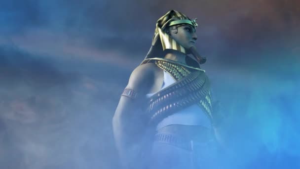 Ancient Egyptian Pharaoh Render — Stock Video