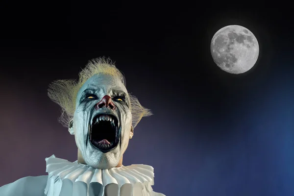 Ilustracja Clown Przerażające Halloween Tło — Zdjęcie stockowe