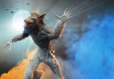 Halloween kurt adam arka plan 3d render