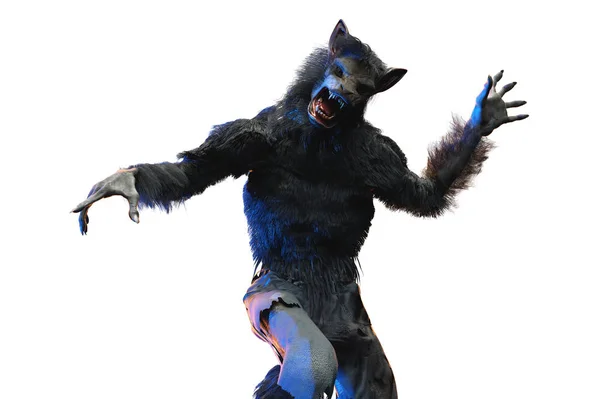 Illustration Eines Werwolfs Auf Halloween Hintergrund — Stockfoto