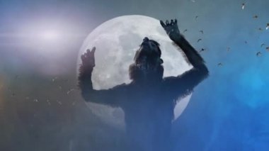 Halloween kurt adam arka plan 3d render