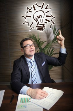 Başarılı ve yakışıklı bir işadamı. İş kavramı.