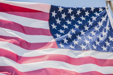 Amerikan bayrağı dalga yakın çekim