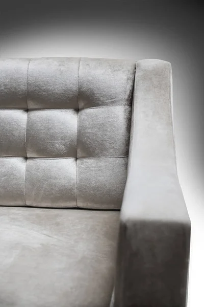 Close Amazing Gray Colored Sofa — Stock Photo, Image