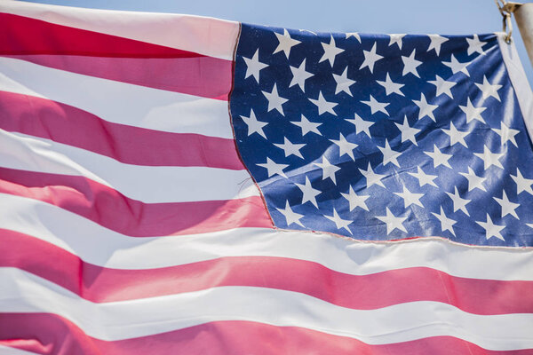 American Flag Wave Close Up