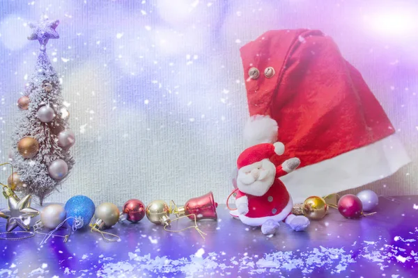 Kleurrijke Kerstversiering Met Kerstballen — Stockfoto