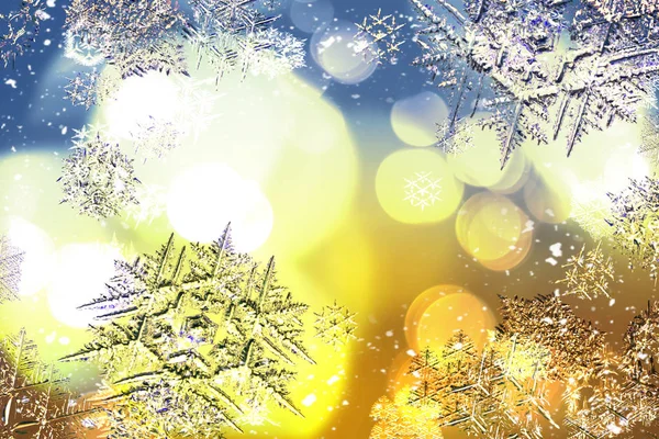 Ein Neues Jahr Hintergrund Mit Weihnachten Schneeflocken — Stockfoto