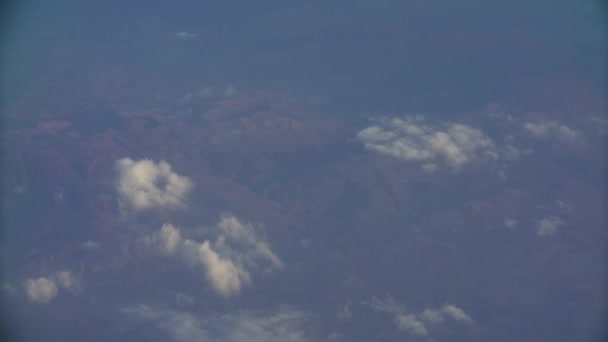 Luchtfoto Van Het Verplaatsen Van Pluizige Wolken Hemel — Stockvideo