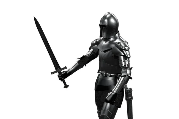 Knight Armor Sword Hand Render — Stock Photo, Image