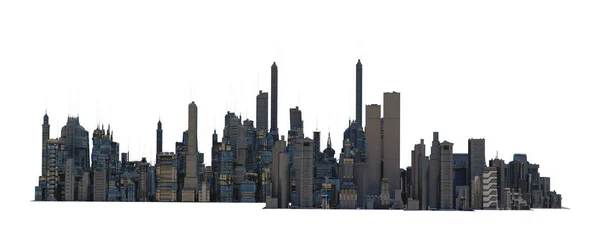 Koncepcja Miasta Modelu Architektura Budynków — Zdjęcie stockowe